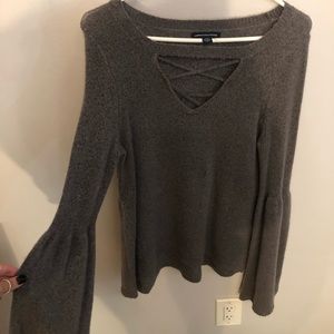 American Eagle bell sleeve sweater